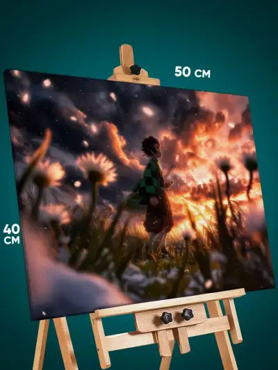 Картина на стену Клинок рассекающий демонов Аниме Тандзиро 40x50