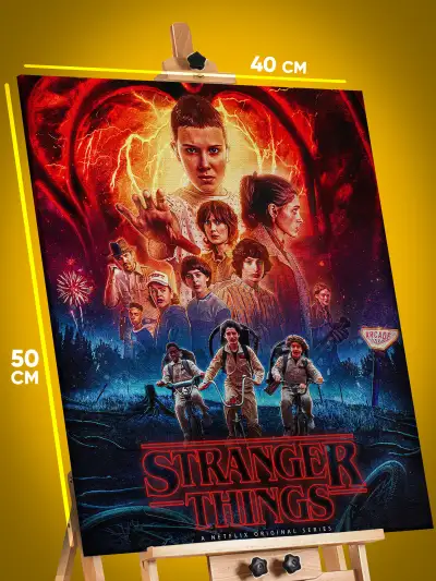 Картина на стену Сериалы Кино Очень странные дела 40x50
