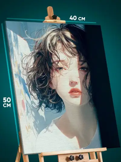 Картина на стену Девушка Портрет грустная 40x50