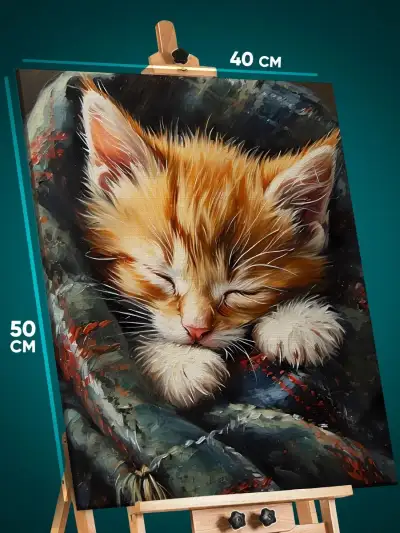 Картина на стену Котики спит 40x50