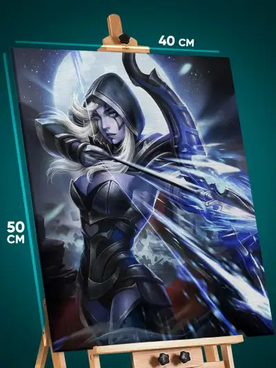 Картина на стену Dota 2 Игра Дровка 40x50