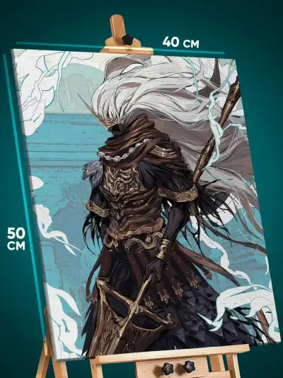 Картина на стену Dark Souls Игра Безымянный король 40x50