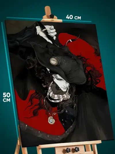 Картина на стену Bloodborne Игра вампир 40x50