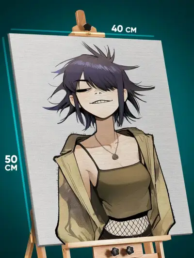 Картина на стену Музыка Gorillaz Noodle 40x50