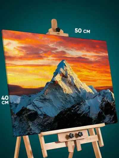 Картина на стену Пейзаж лесной природа горы Гималаи 40x50