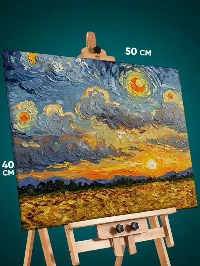 Картина на стену Репродукция Пшеничное поле 40x50