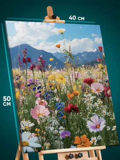 Картина на стену Цветы поле 40x50