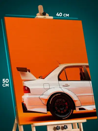 Картина на стену Авто сзади 40x50