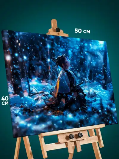 Картина на стену Клинок рассекающий демонов Аниме Шинобу 40x50