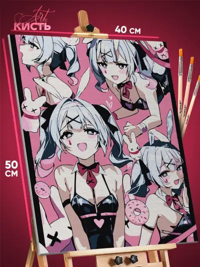 Картина по номерам Vocaloid Мику Хатсуне RABBit Hole 40x50
