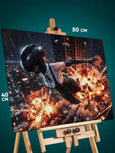 Картина на стену Человек-бензопила Аниме Резе 40x50