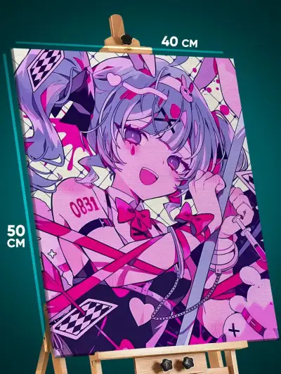 Картина на стену Vocaloid Мику Хатсуне 40x50