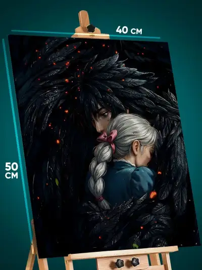 Картина на стену Хаяо Миядзаки Аниме Ходячий замок 40x50