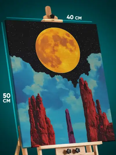 Картина на стену Темная фэнтези пейзаж 40x50