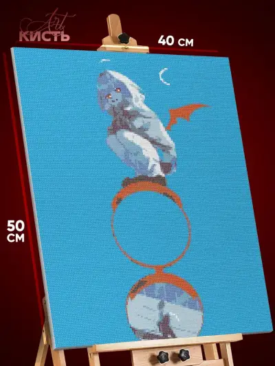 Алмазная мозаика Девушка Аниме-арт вампир 40x50