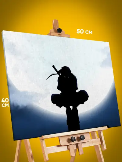 Картина на стену Наруто Аниме Итачи Учиха Акацуки 40x50