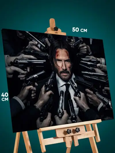 Картина на стену Актеры Киану Ривз Джон Уик 40x50