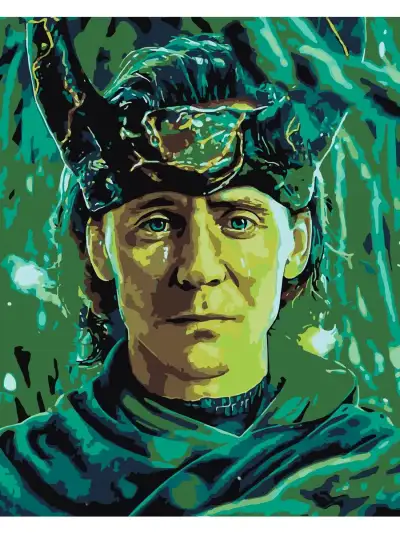 Картина по номерам Marvel Локи Том Хиддлстон 40x50