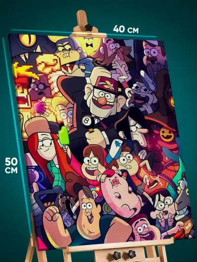 Картина на стену Мультсериалы Гравити Фолз 40x50