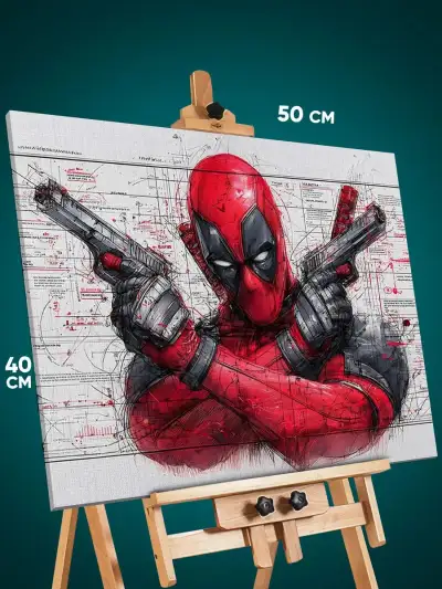 Картина на стену Marvel Дэдпул 40x50