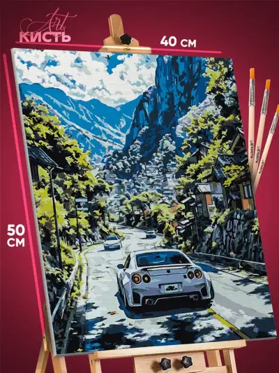 Картина по номерам Авто Nissan Skyline GTR 40x50