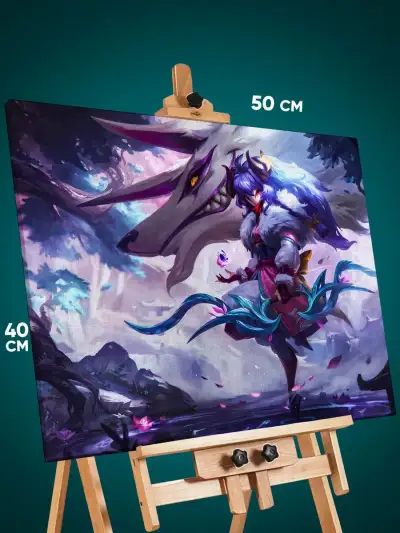 Картина на стену League Of Legends Игра Киндред 40x50