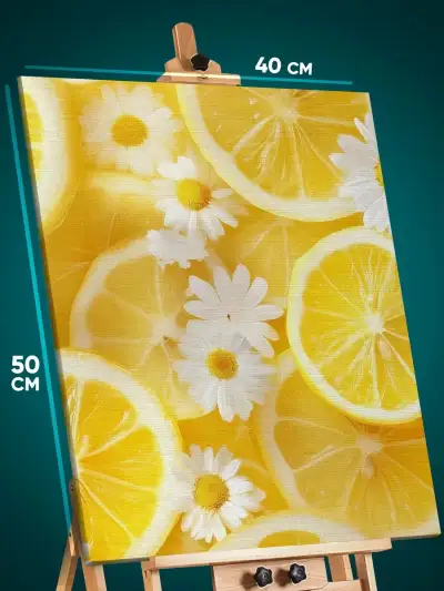 Картина на стену Еда лимоны 40x50