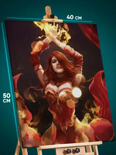 Картина на стену Dota 2 Игра Лина 40x50
