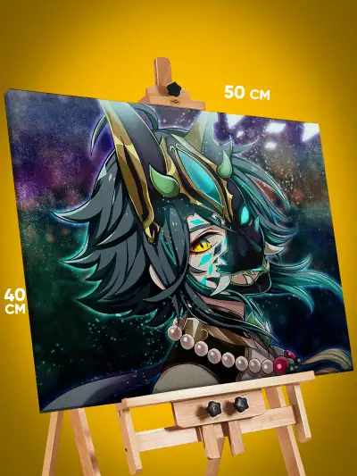 Картина на стену Геншин Импакт Игра Сяо 40x50