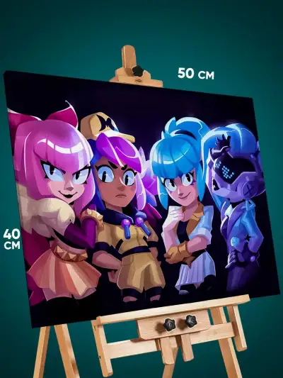 Картина на стену Brawl Stars Игра 40x50