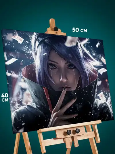Картина на стену Наруто Аниме Конан Акацуки 40x50