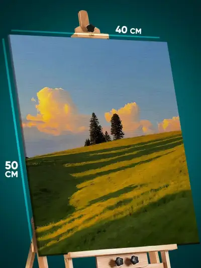Картина на стену Пейзаж летний природа цветы поле 40x50