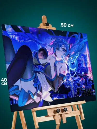 Картина на стену Vocaloid Мику Хатсуне 40x50