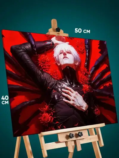 Картина на стену Токийский гуль Аниме Канеки Кен 40x50