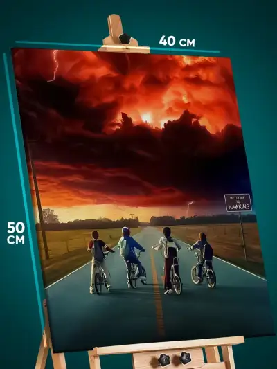Картина на стену Сериалы Кино Очень странные дела 40x50