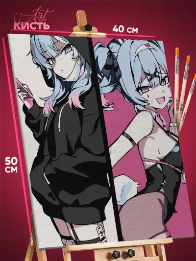 Картина по номерам Vocaloid Мику Хатсуне RABBit Hole 40x50