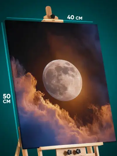 Картина на стену Абстракция луна небо облака 40x50