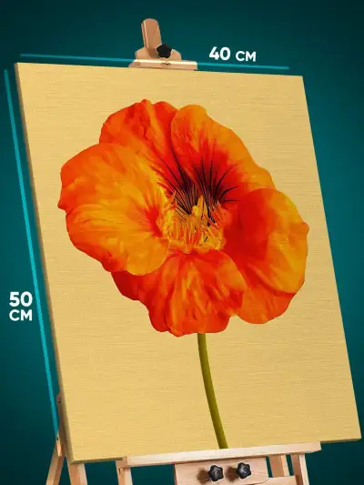 Картина на стену Цветы листья растений 40x50