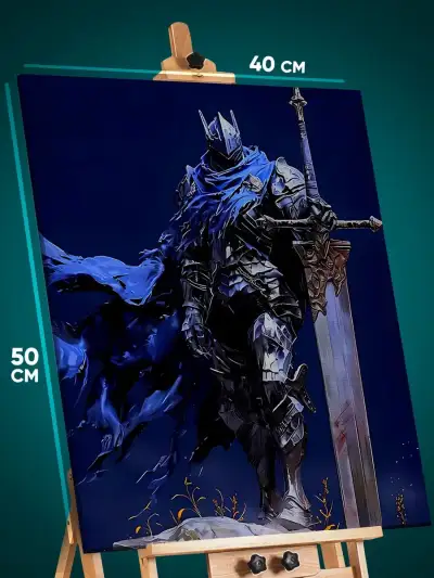 Картина на стену Dark Souls Игра рыцарь Арториас 40x50