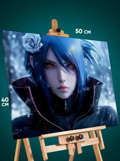 Картина на стену Наруто Аниме Конан Акацуки 40x50