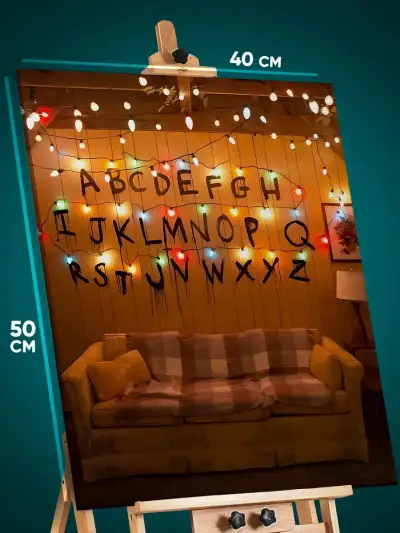 Картина на стену Сериалы Кино Очень странные дела 40x50
