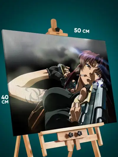 Картина на стену Пираты Черной лагуны Аниме Реви 40x50