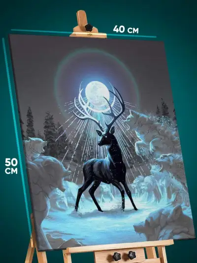 Картина на стену Фэнтези олень 40x50