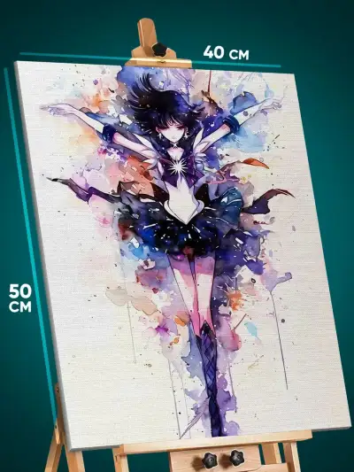 Картина на стену Сейлор Мун Аниме Сатурн 40x50