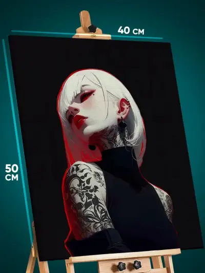 Картина на стену Девушка Арт стильная 40x50