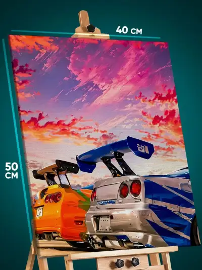 Картина на стену Авто гоночные 40x50