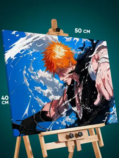 Картина на стену Блич Аниме Ичиго Куросаки 40x50