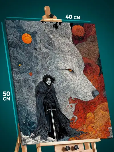 Картина на стену Игра престолов Джон Сноу 40x50