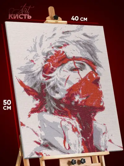 Алмазная мозаика Наруто Аниме Какаши Хатаке 40x50