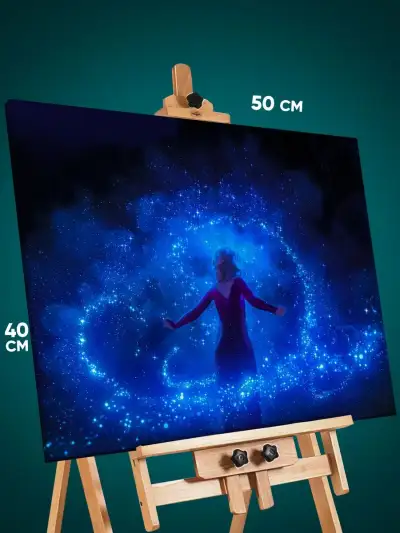Картина на стену Мультфильмы Дисней Холодное сердце Эльза 40x50